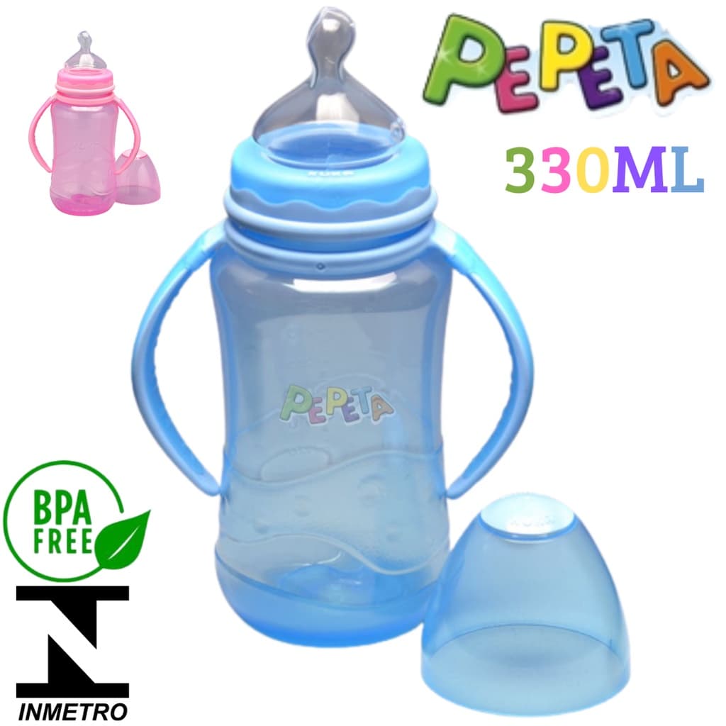 mamadeira com alca treinamento infantil transição, copo Mamadeira com alça pepeta 330ml