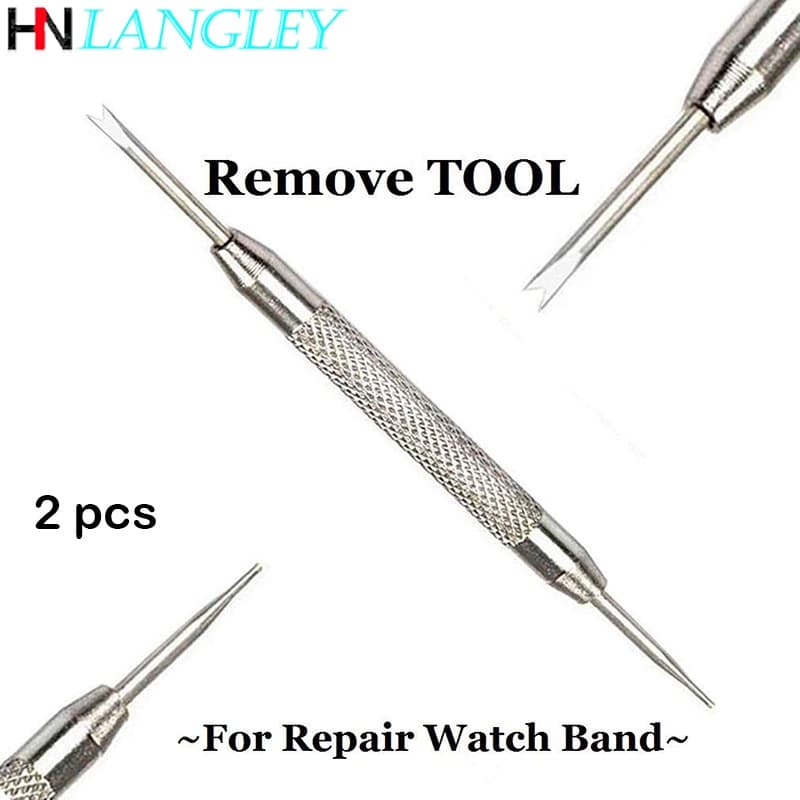 2Pcs Watch Accessories Stainless Steel Spring Tool Double Tip