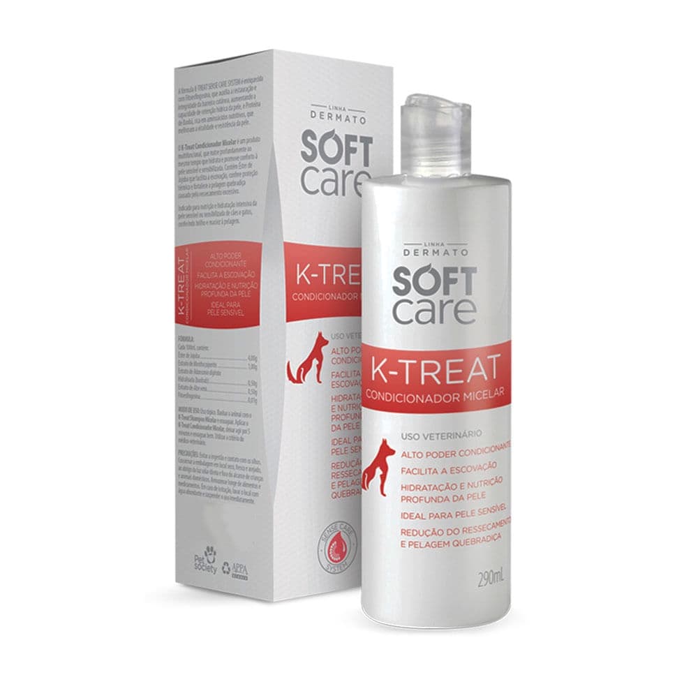 Condicionador K-treat Soft Care Micelar 290 Ml Câes e Gatos
