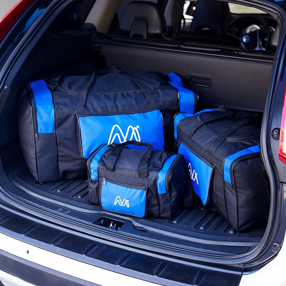 Kit 3 Bolsa De Viagem E Trabalho Modelo Sacola Gg g P Azul