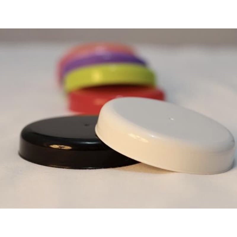 Tampa Plástica p/ vidro de Palmito 3 Litros 110mm kit 5 unds