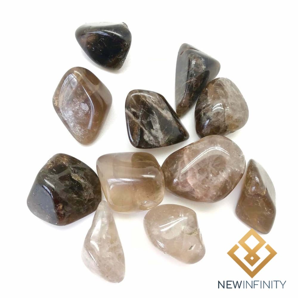 Cristal Rolado de Quartzo Fumê Pedra Natural 2cm proteção e purificação energética