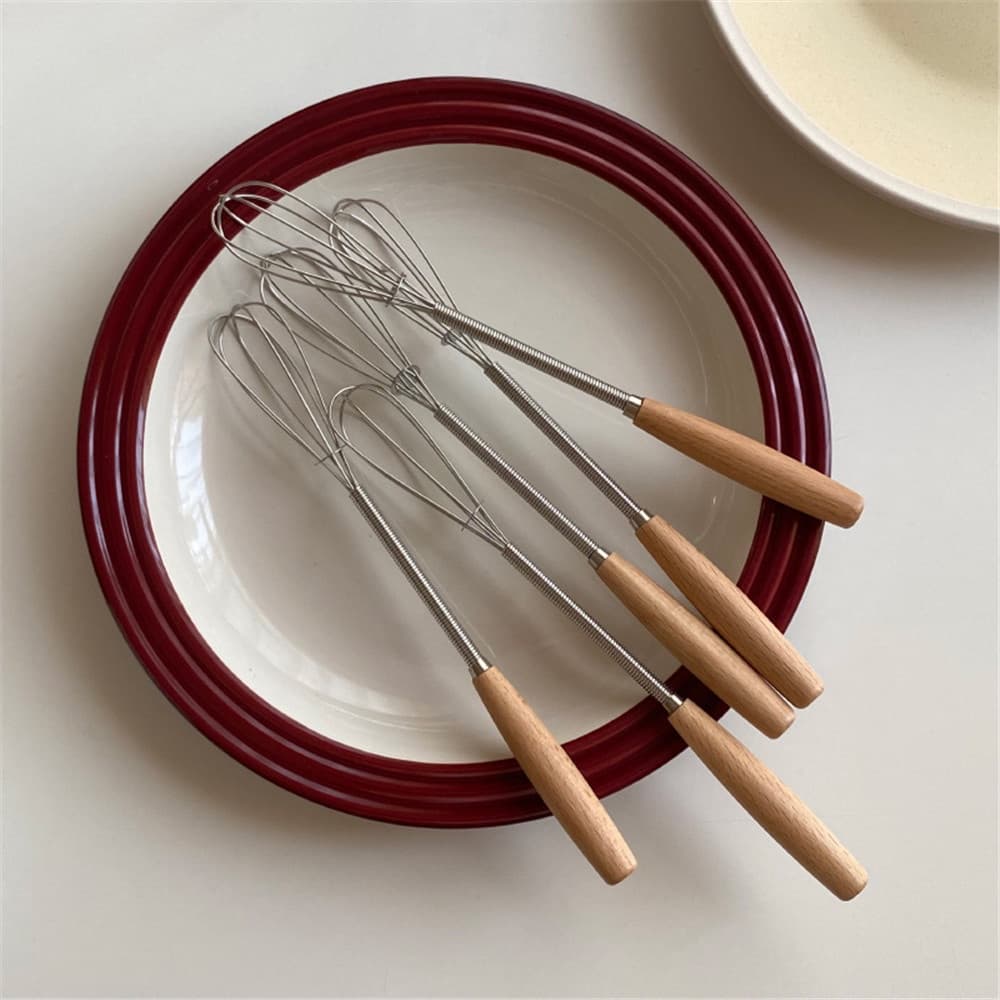 Mini Batedor De Ovos Pequeno Manual , Alça Portátil Para Cozinha , Chicote , Creme , Manteiga , Aço Inoxidável