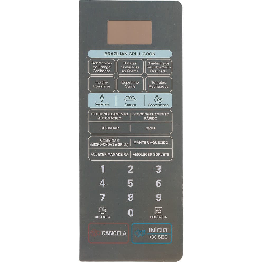 MEMBRANA MICROONDAS COMPATÍVEL MODELO MH 7048 AP MH7048AP  ESPELHADA CODIGO 26020