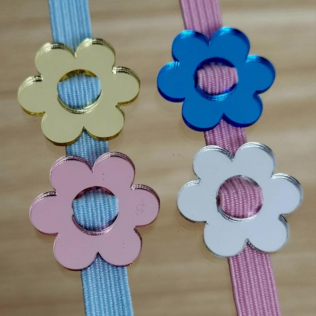 Finalizadores/ Passadores  - FLOR - Apliques Passantes de Fitas e elásticos 7mm