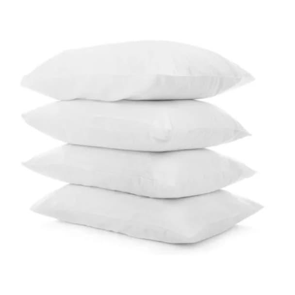 Kit 4 Travesseiros de Microfibra com Silicone 100% Algodão 70cm x 50cm