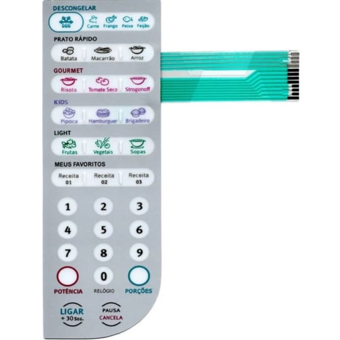 Membrana teclado microondas electrolux Mef41 Mef 41
