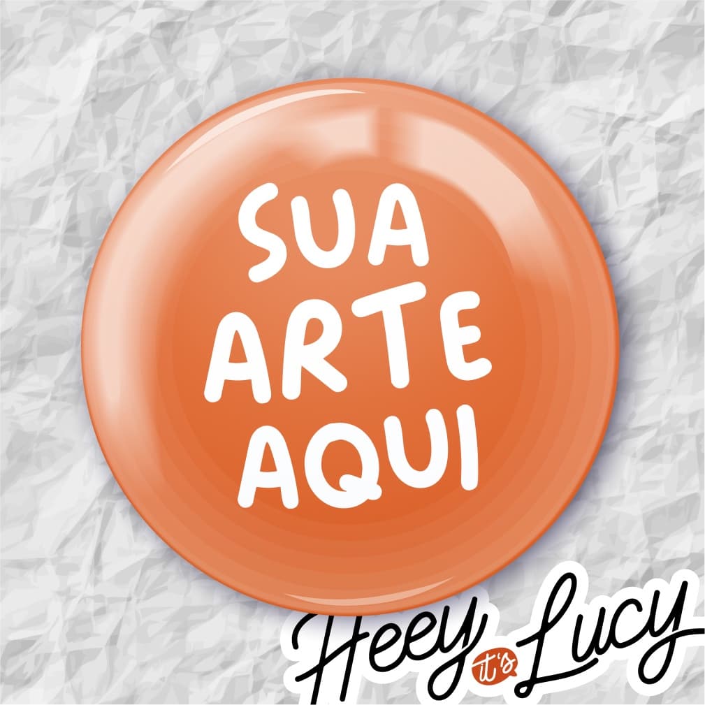 Botton ou Chaveiro Personalizado Com A Sua Arte - Broche Alfinete 3,8 ou 4,4 cm