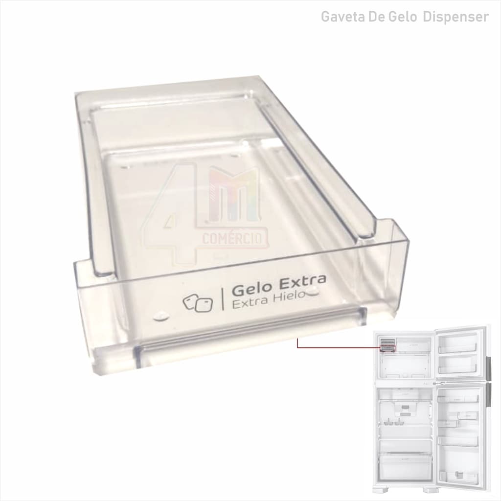 Gaveta De Gelo Dispenser Freezer Brastemp Consul Original