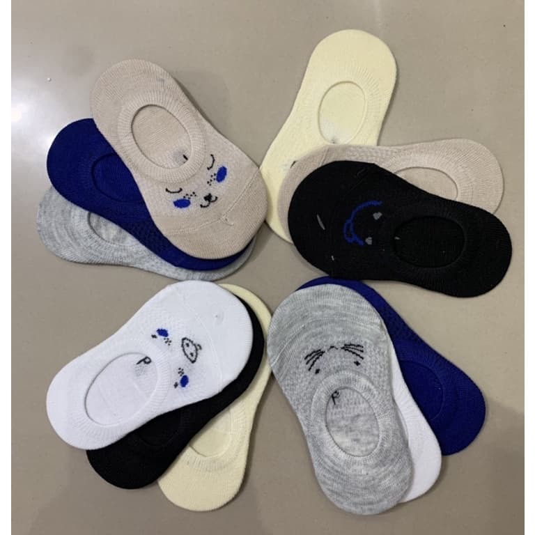 Kit 3 Pares Meias Criança Sapatilha Invisível Menina ou menino Nice Cotton