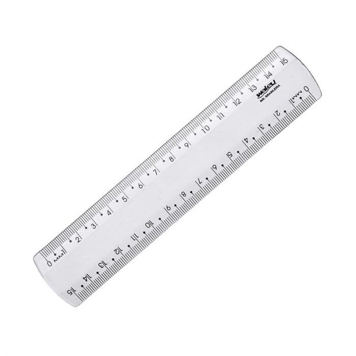 Régua de 15cm Acrílico Cristal Waleu