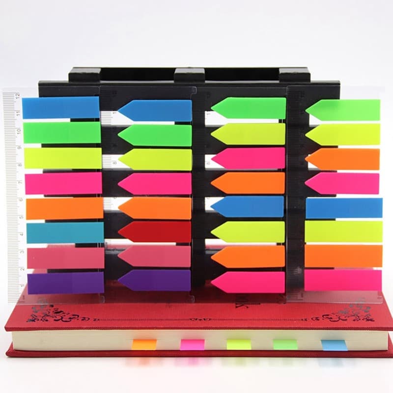 Marcador De Página 160 Marcadores 8 Cores Auto Adesivo