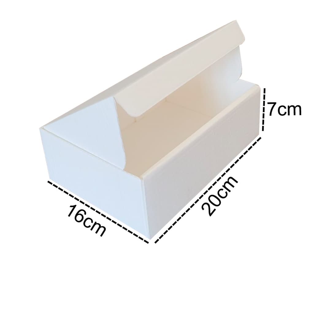 10 Caixas De Papelão 20x16x7 Montável Cor Branco Pac Envios