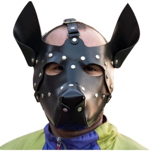 Máscara Dog - Couro Montana - Pety - Cachorro - Puppy Play