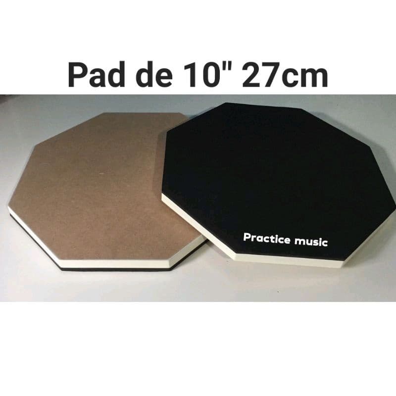 1 Pad e Estudo Treino 10" 27cm Práticavel de Bateria