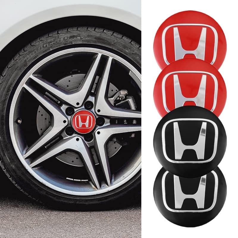 4 Peças 56mm Auto Emblema Do Centro De Roda Hub Tampa Adesivo Para  Fit Civic g10 g9 City Hrv Jazz