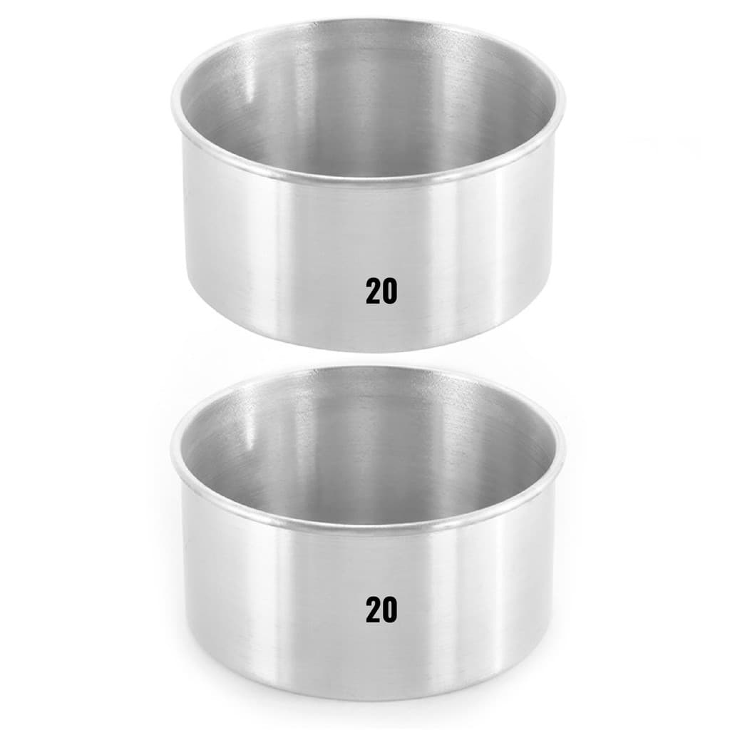 KIT 2 (DUAS)  Forma Assadeira Bolo Redonda Alta  20  x  10 cm Alumínio - E74