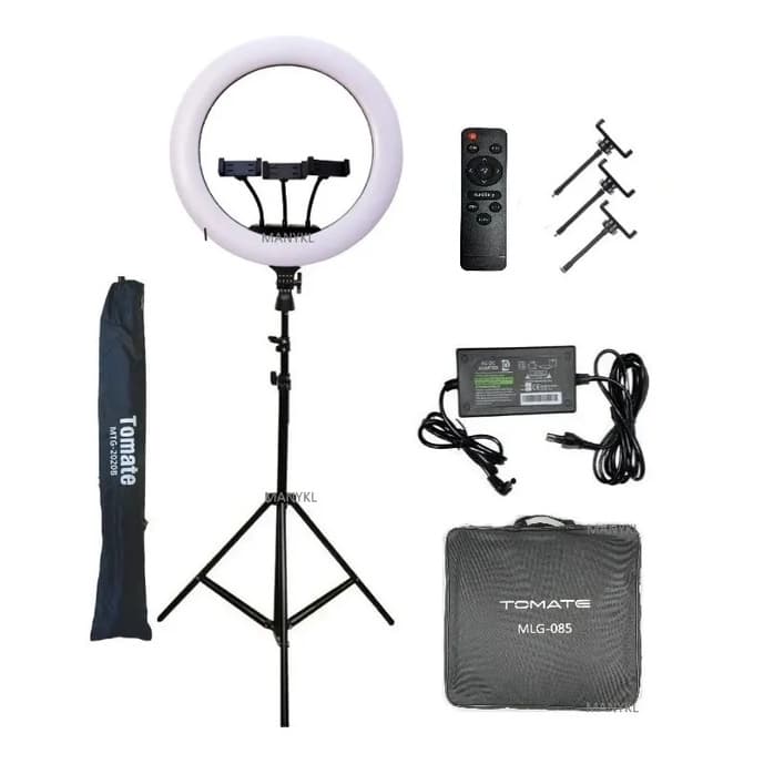 Ring Light Profissional Luz Iluminação Grande Forte Rl18 POREGADAS COMPLETO COM NOTA FISCAL