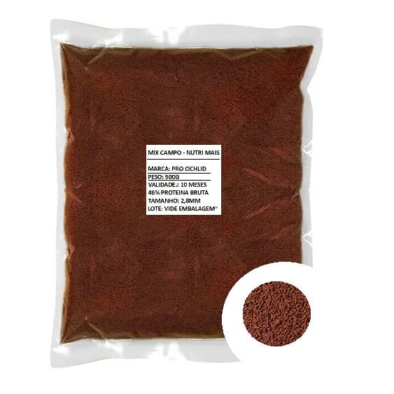 Ração De Fundo 500g Para Peixe Ciclideo Africano Labeo Disco Botia Shirimp Fantasma