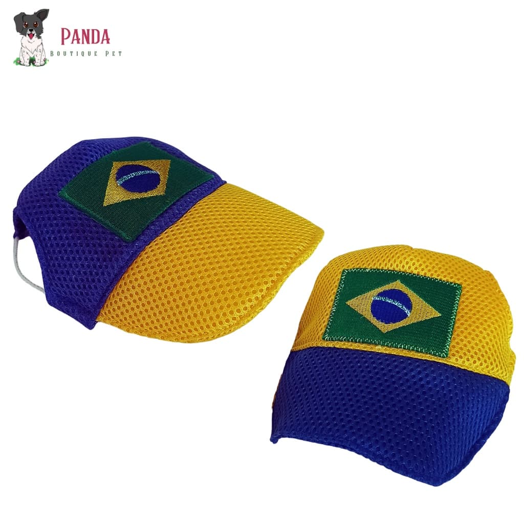 Boné pet Brasil Chapéu pet Seleção brasileira acessório para cães e gatos