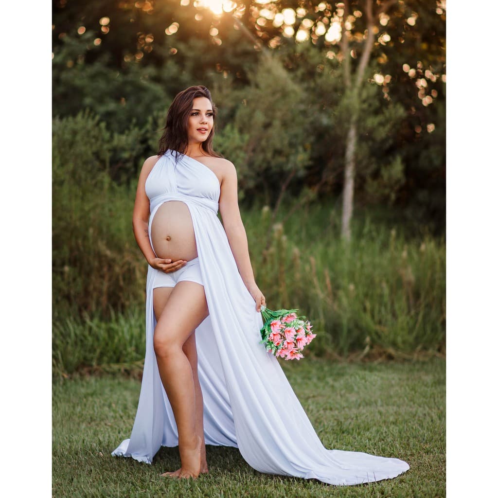 Vestido Gestante Para Fotos Infinity Formas Com Shorts G09
