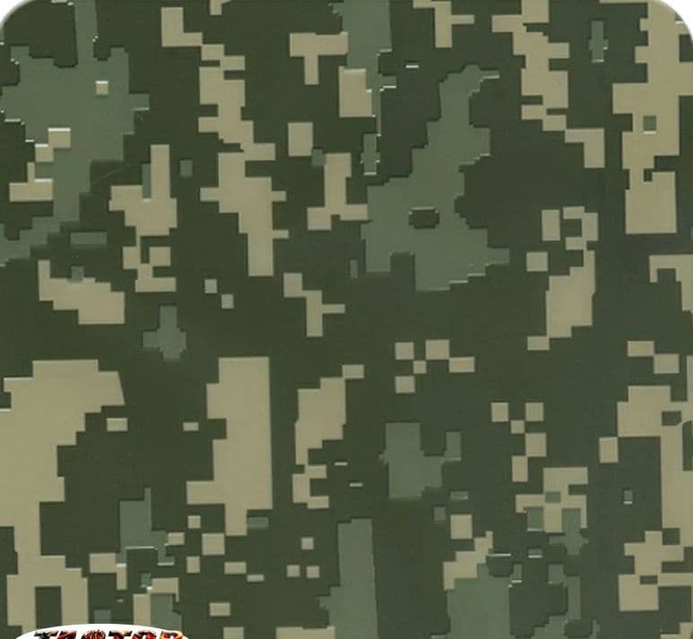 Pelicula Wtp Pintura Hidrográfica - Camuflado Digital Verde Tam 1m X 50cm