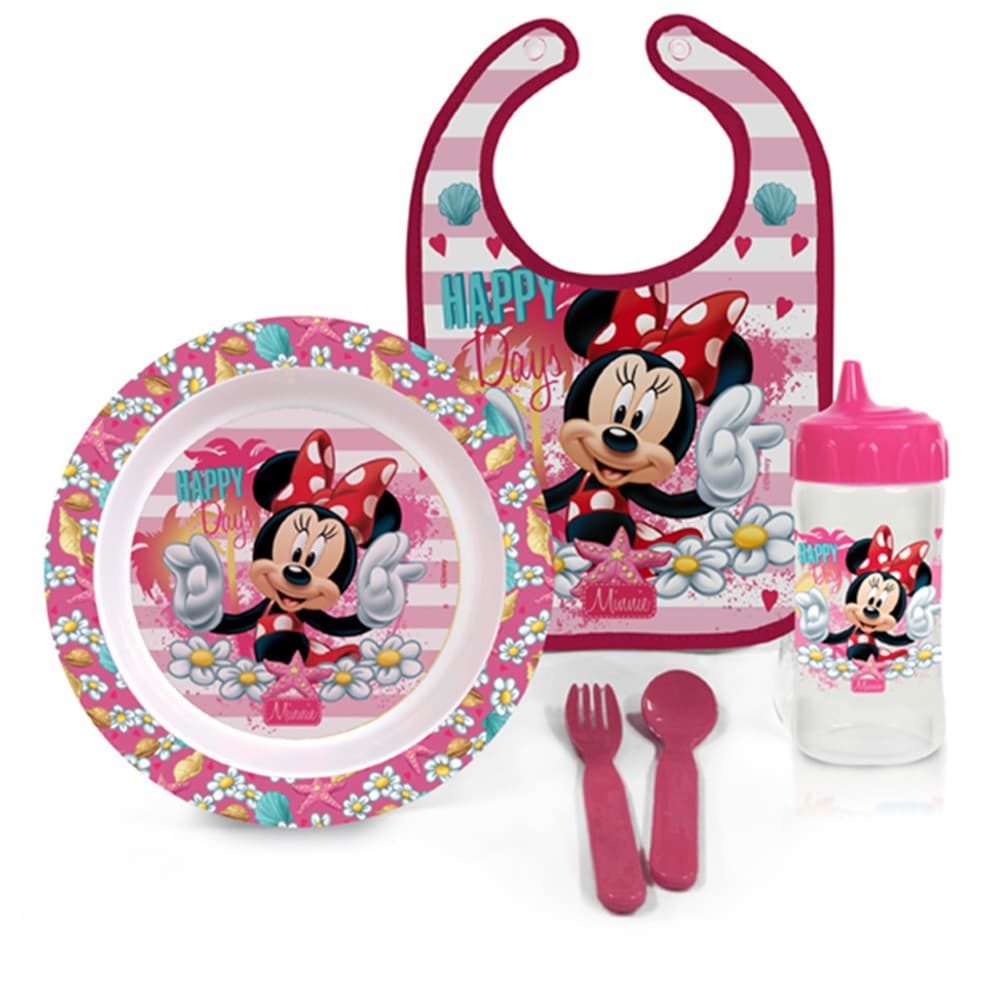 Kit Hora da Papinha 5 Peças Minnie - BabyGo