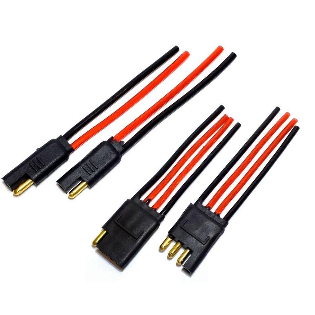 2 Conectores 2 Vias e 2 Conector 4 Vias com Fio 4,0 MM Plug
