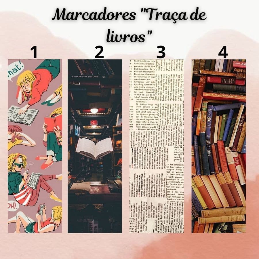 Marcador de páginas traça de livros  Plastificado - com ou sem tassel