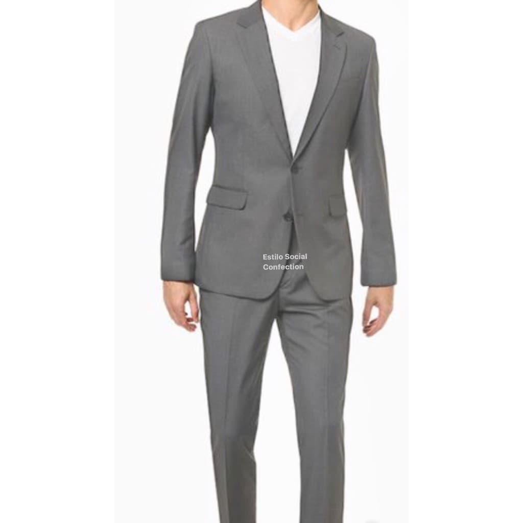 Terno Cinza Chumbo Slim Fit 2 em 1 ( Paletó + Calça )