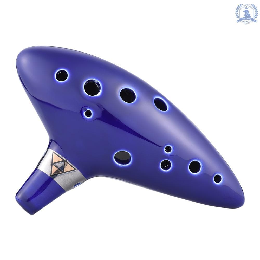 (Em Estoque) 12 Buraco Ocarina Ceramic Alto C Vessel Flauta Vento Instrumento Musical Lenda Da Zelda