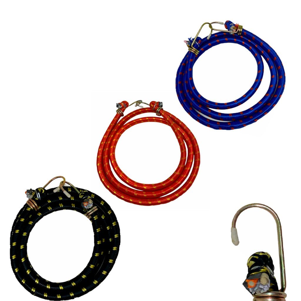 Elástico corda gancho Extensor para Bagageiro moto carro etc - 1,5mX11mm