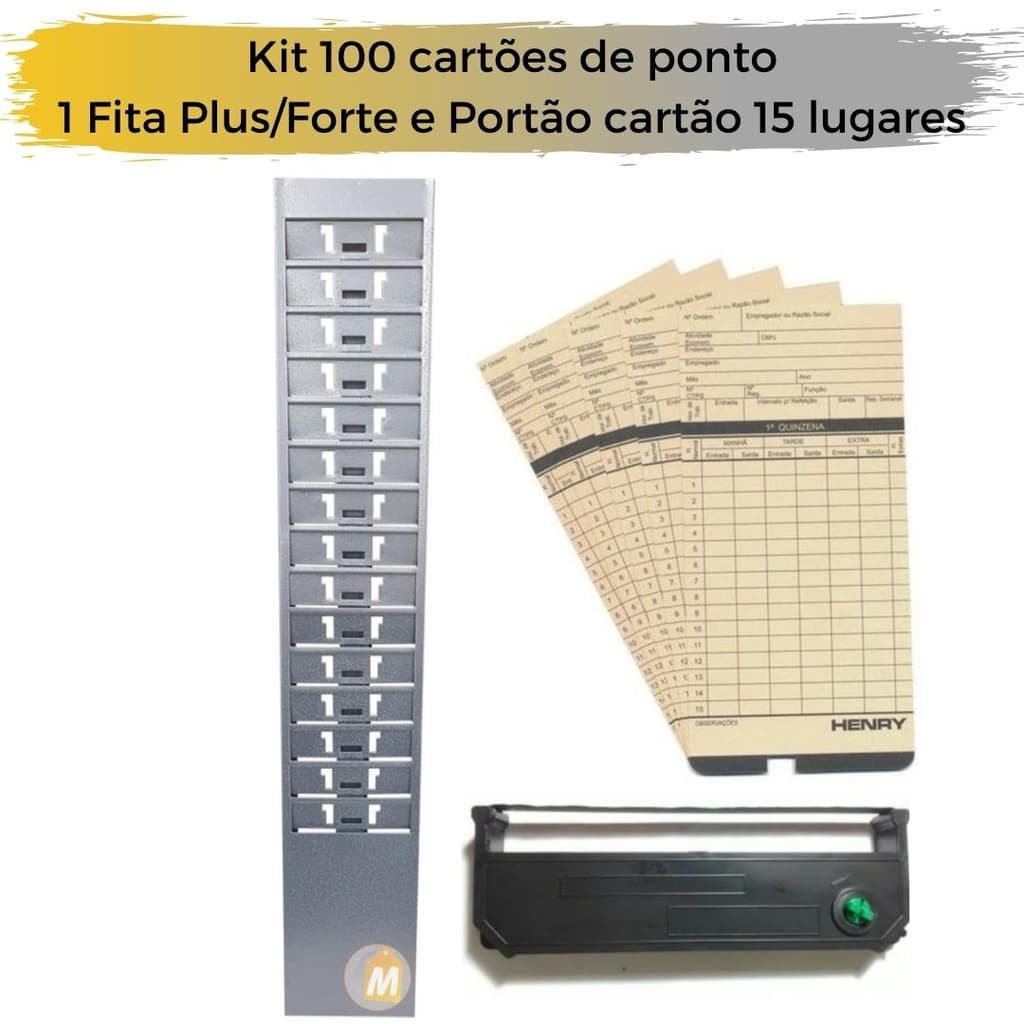 100 cartões de ponto fita henry plus forte chapeira 15 lug