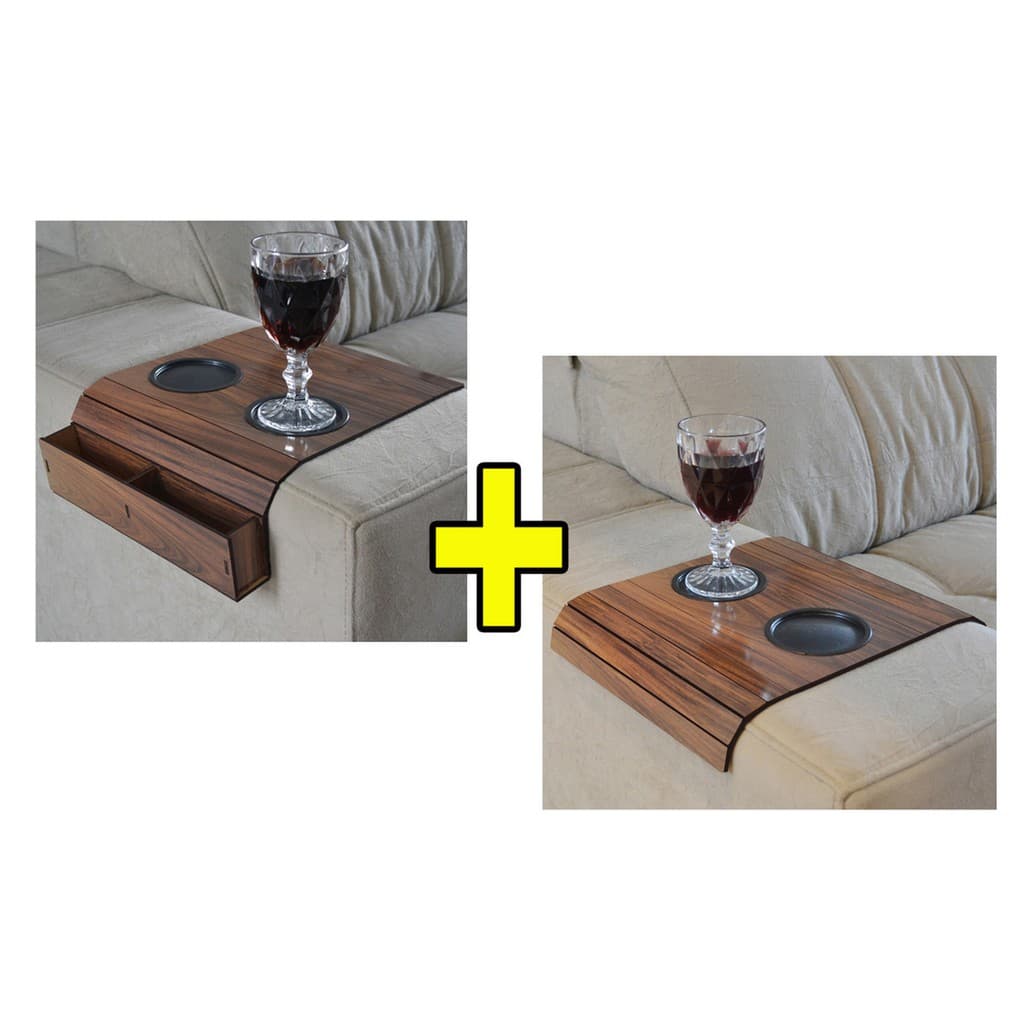 kit 2 Porta Copos E Controle Para Braço Sofá ipe amarelo vr k ip