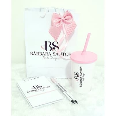 5 Kit Boas Vindas (sacola+bloquinho+lapis+copo+certificado)