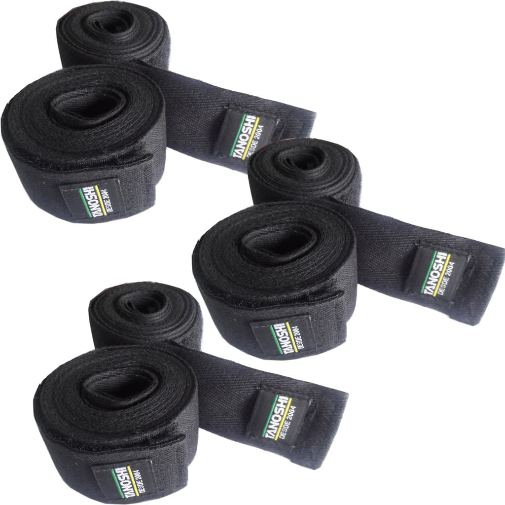 Kit 3 pares bandagem de algodão 3metros x 40mm MuayThai Sanda Kickboxing MMA fight luta