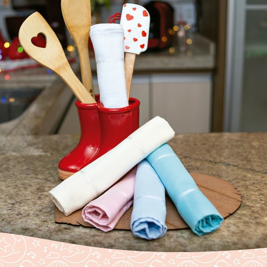 Fraldinha De Boca P/ Pintar E Bordar C/06 Mabber - 30x40cm