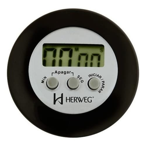Cronômetro Progressivo E Regressivo Timer Herweg Preto 3308