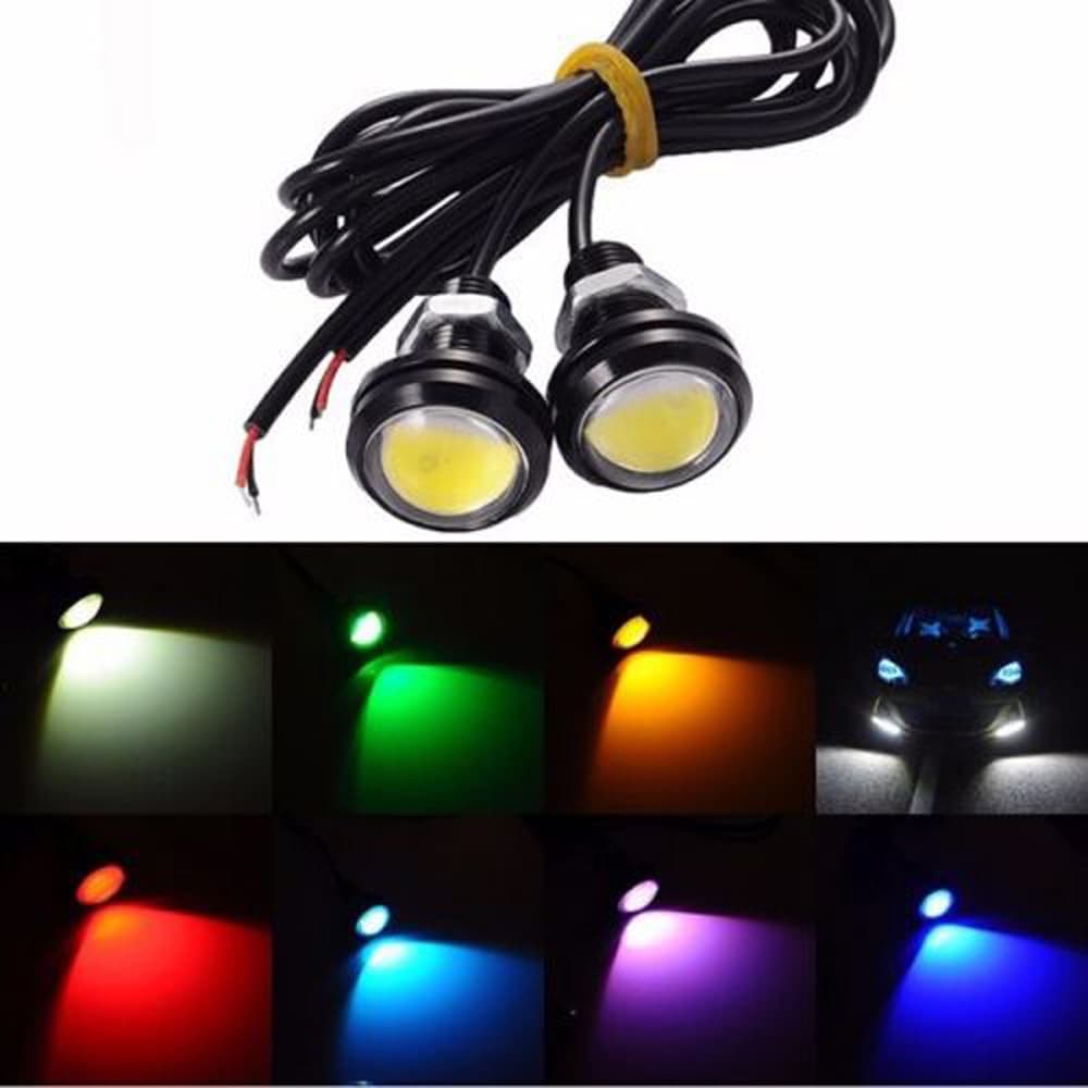 (Pronto Estoque) 2pçs Led Parafuso Olho De Águia/gato adaptável para Carro e caixa Bob Olho De Águia 18mm 9W Motor Carro Travagem Traseira Sinal De Volta FOG DRL Luz LED DC 12V 24V Estilo Mais Cores Escolha Acessórios De Motocicletas Navio Imediatamente