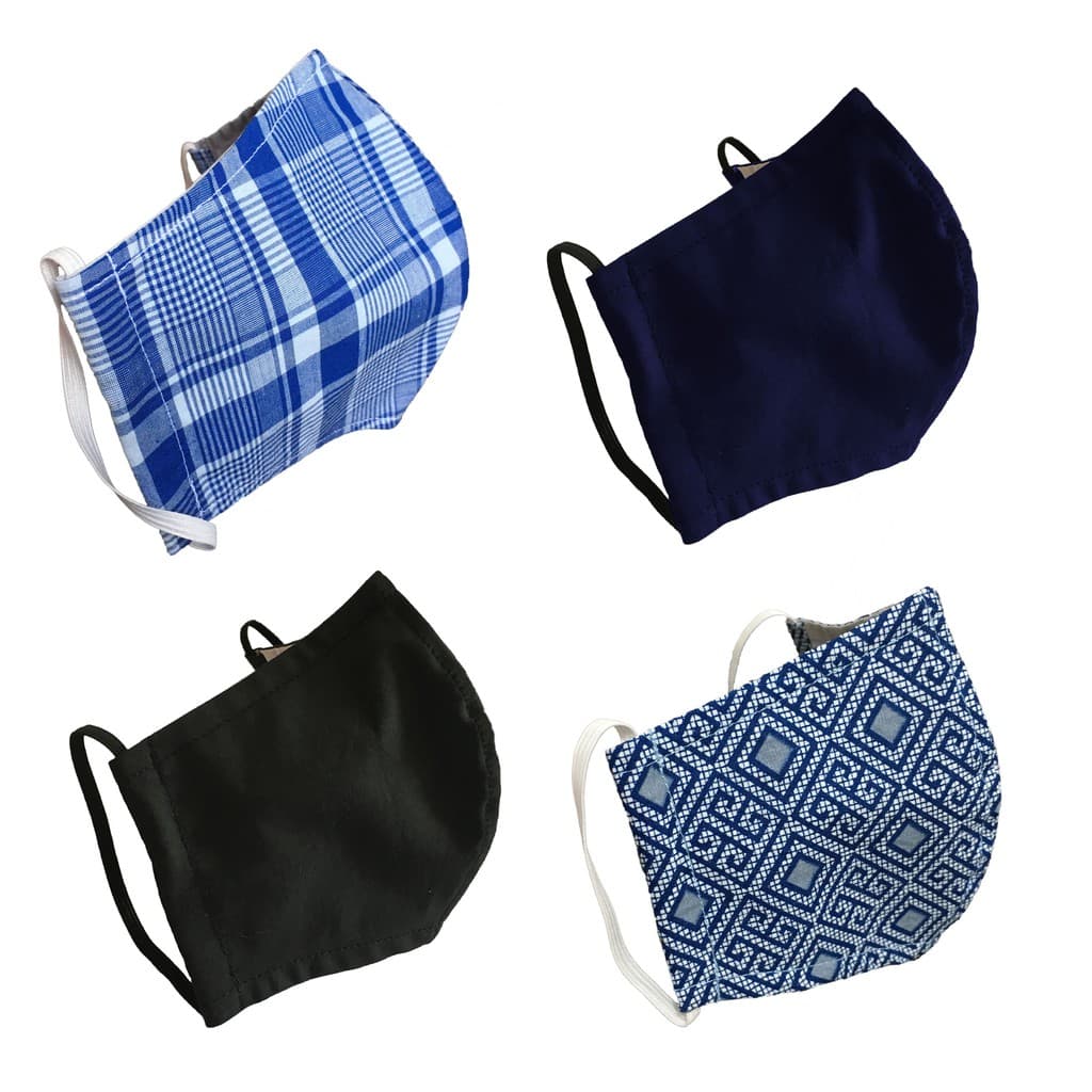 Conjunto 4 Máscaras Masculinas Dupla Camada Elástico Ajustável