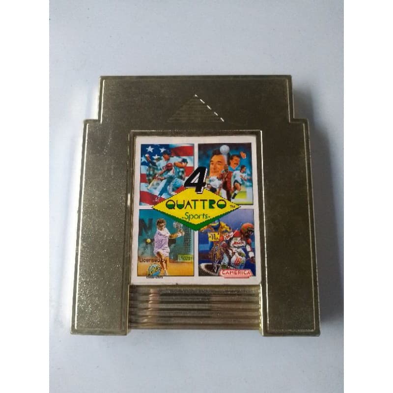Fita / Cartucho Nintendinho (Nes) Quattro Sports 72 pinos (Cartucho Original Dourado)