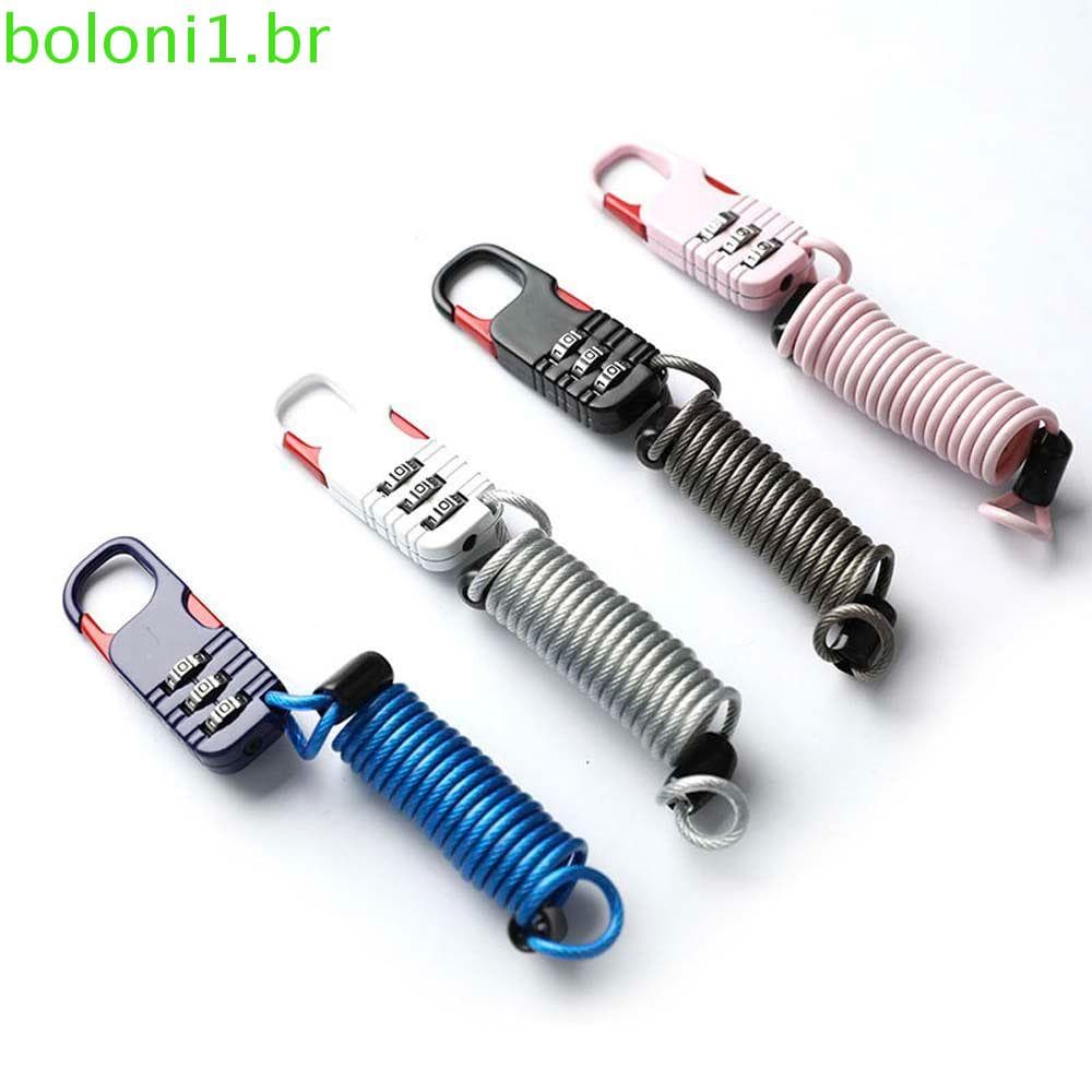 BOLONI Cadeado Do Capacete Corrente Antifurto Segurança Motocicleta Scooter Sujeira Bicicleta Peças De Trava De Corda