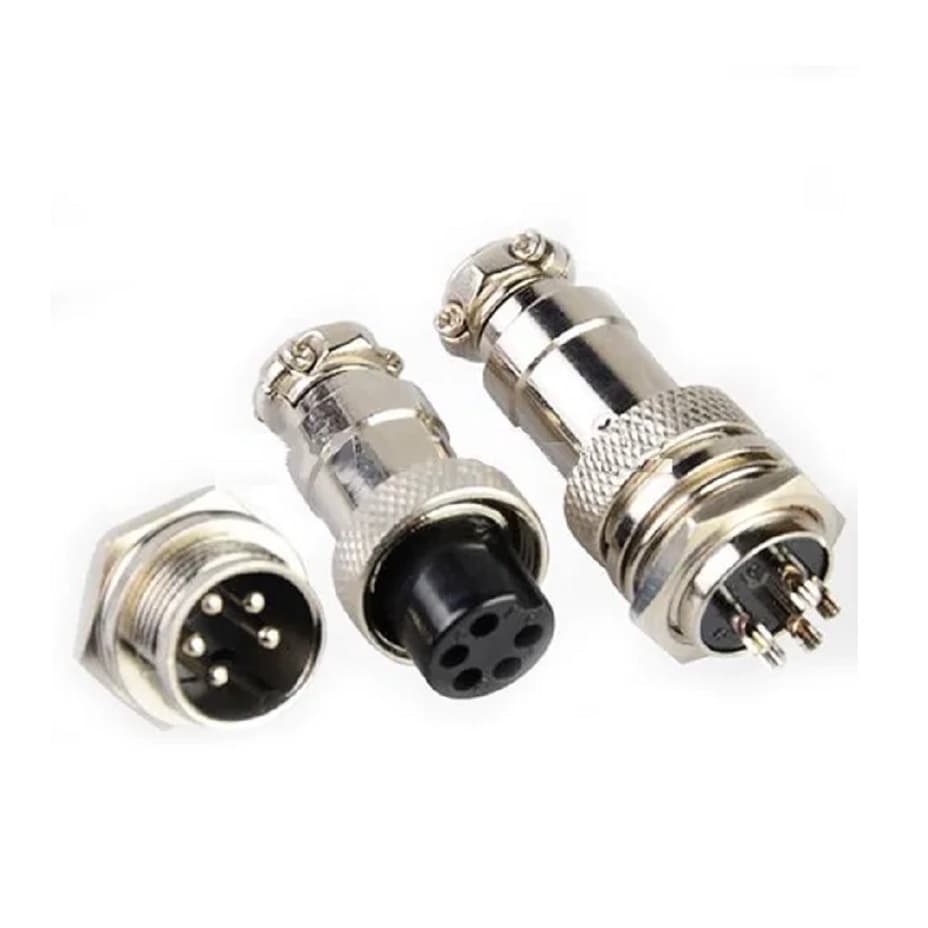 Conector De Aviação Circular Mike G16 5 Vias Macho E Femea Painel 16mm  5 pino PX PY