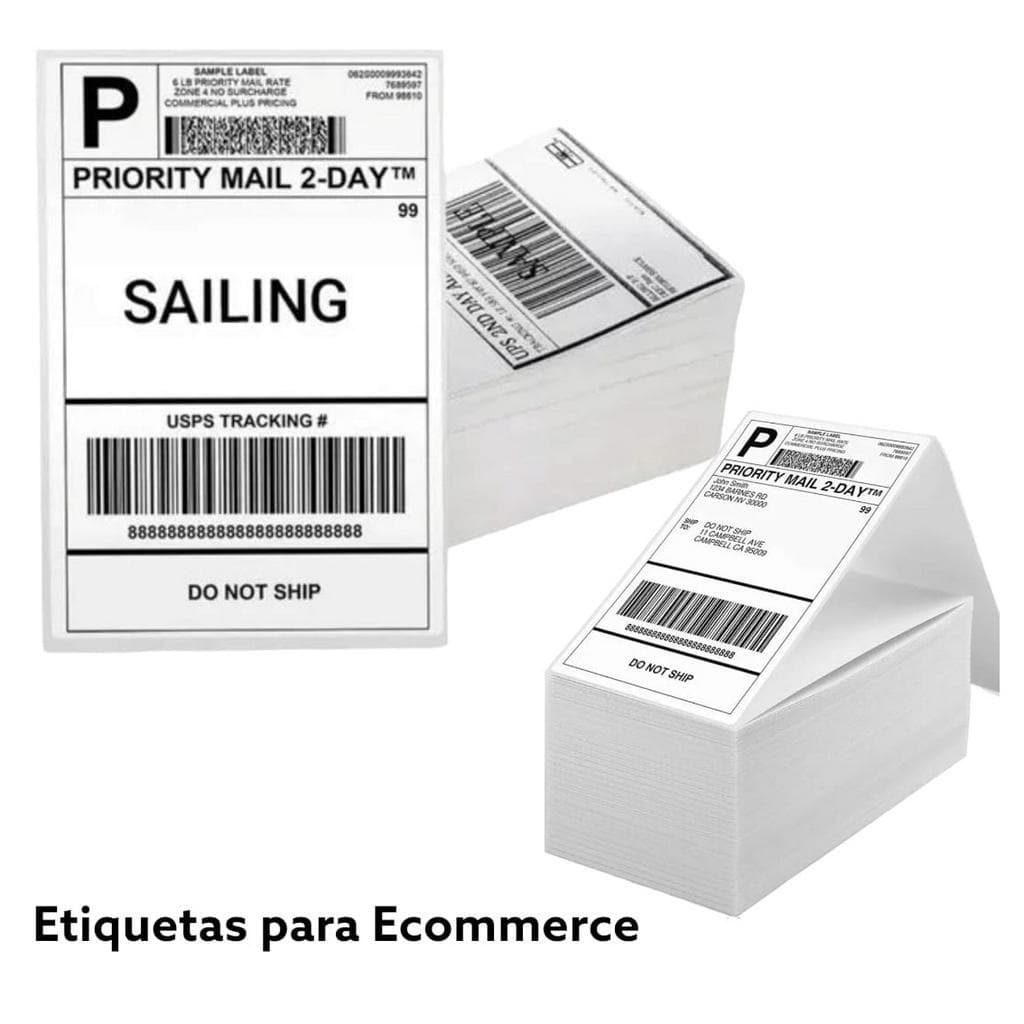 10mil Etiqueta 10x15 Cm Térmica Serrilha E-commerce