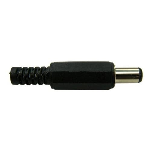 Kit 100 Peças - Plug P8 2,5x5,5x9mm Plastico Preto