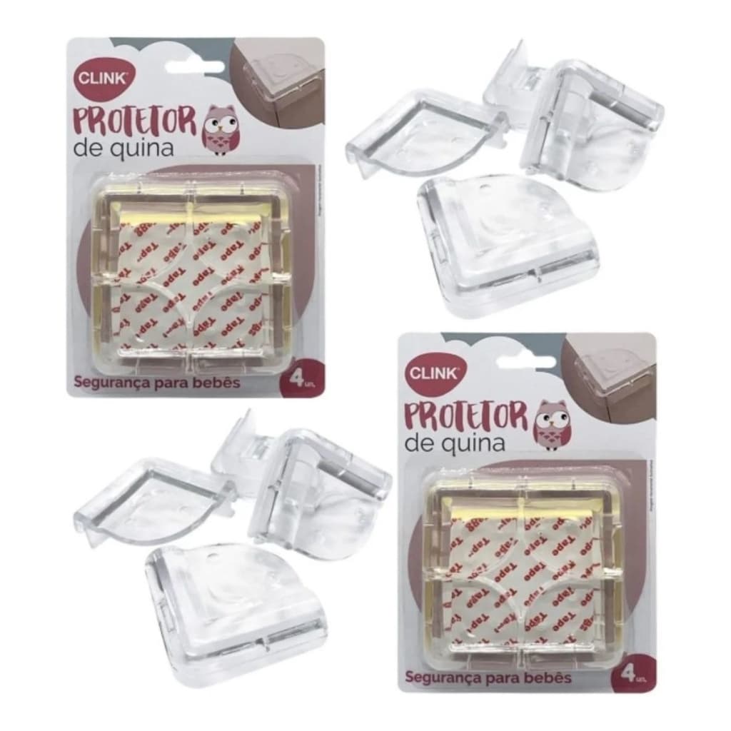 Protetor de Quina Cantoneira Para Mesas Moveis Protecao 4 un