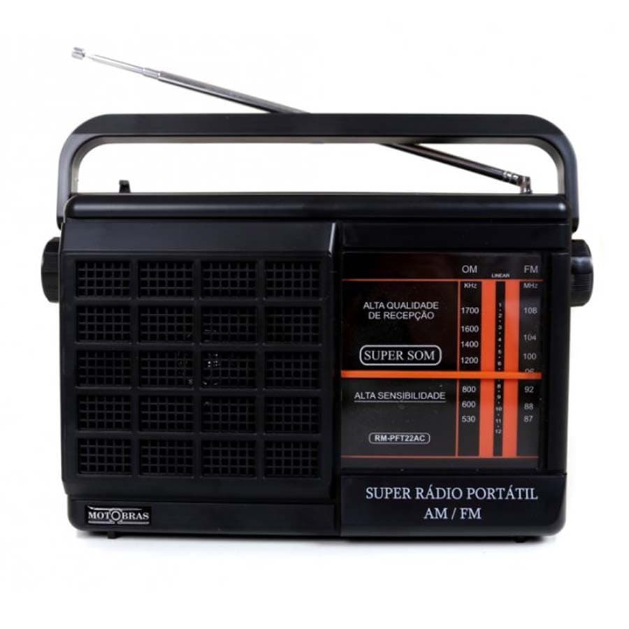 Rádio Motobrás Rm-pft22ac 2 Faixas Am Fm