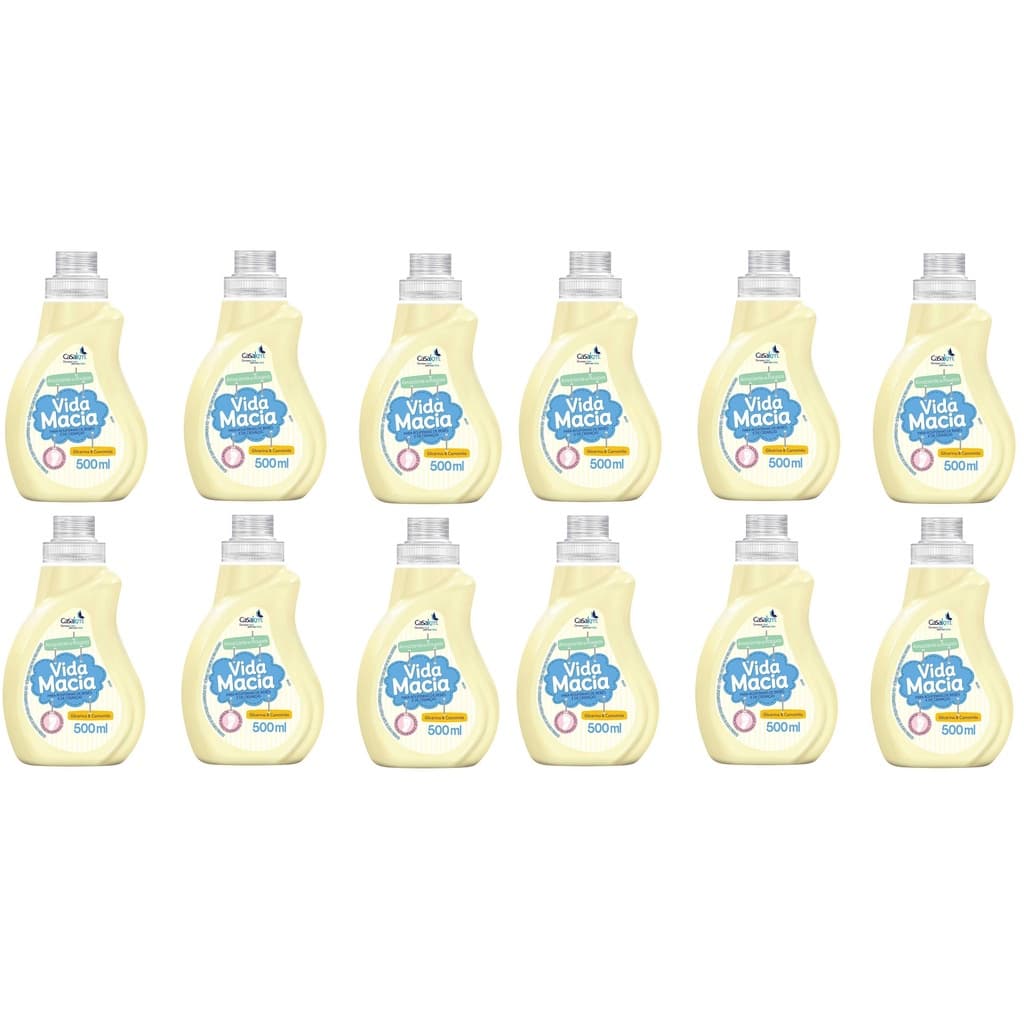 12 Amaciante de Roupa De Criança Bebe Vida Macia Camomila 500ml