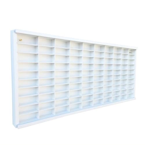 Expositor Para 100 Nichos Branco Com Acrílico 1:64