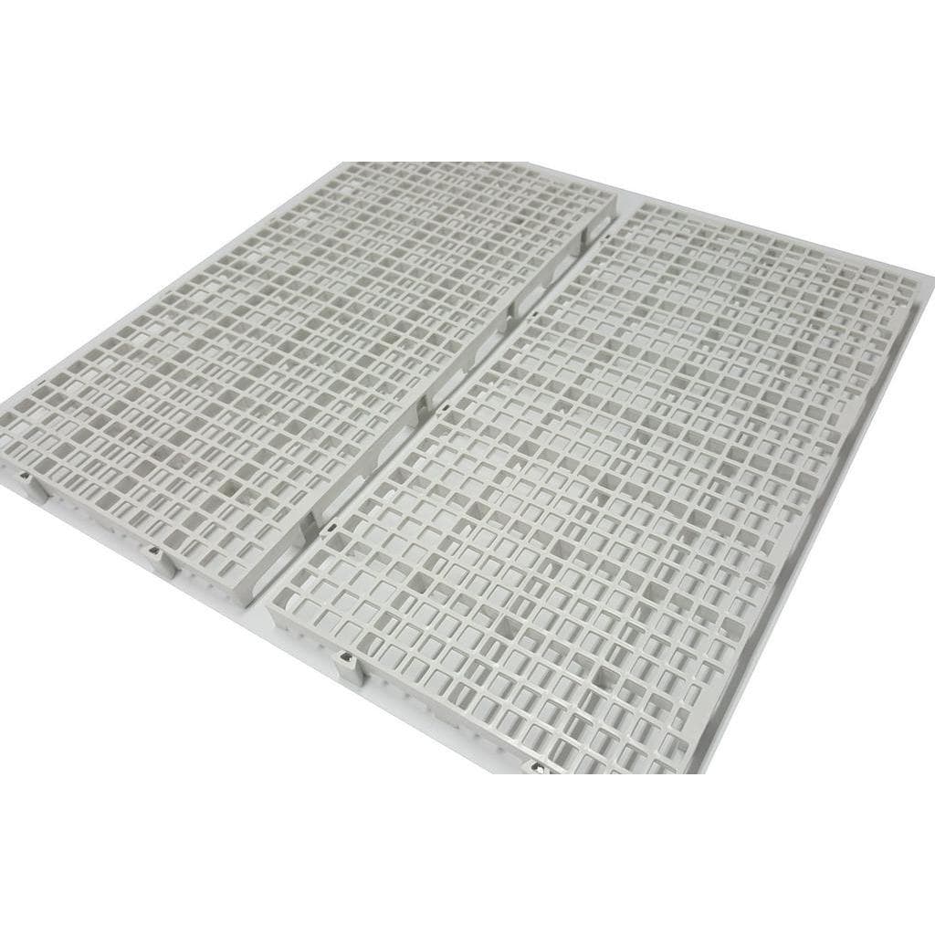 16pcs Pallet Estrado Plastico 25x50x2,5cm Piso Plástico Branco